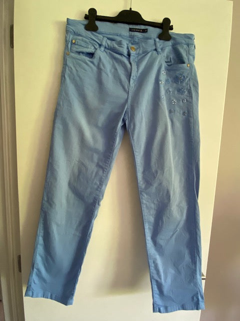 River Woods broek met bloemendetail maat 32 M