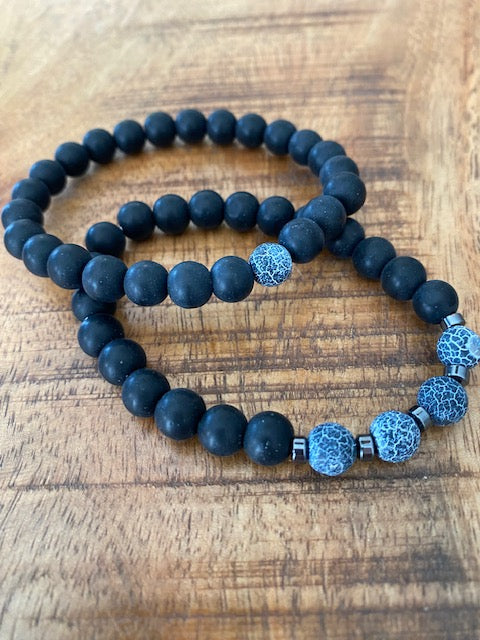 Stoere kralen armbanden set