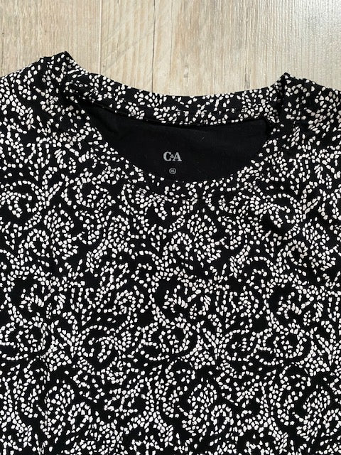 Longsleeve zwart/wit