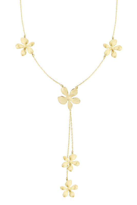 Elegant Gold-Plated Flower Pendant Necklace