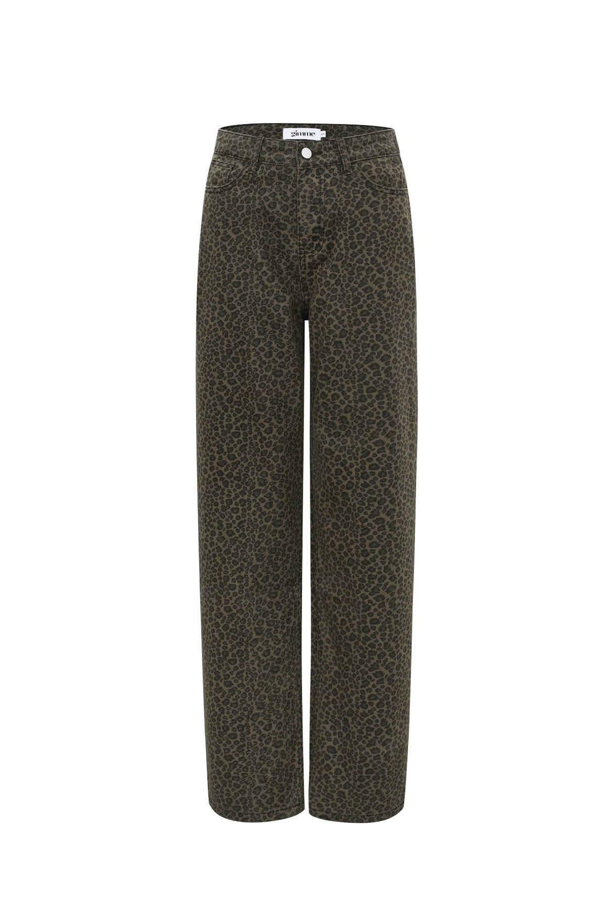 Stylish Dark Brown Leopard Print Denim for Fall
