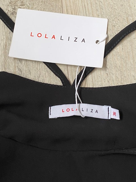 Lola & Liza zwarte top maat 36 S nieuw met prijskaartje