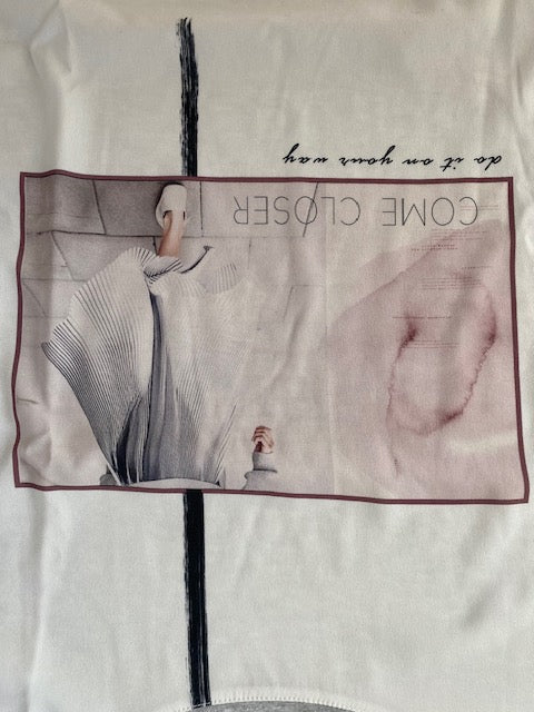 Fransa t shirt maat L wit grijs