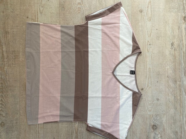 Gestreepte luchtige top t shirt maat L