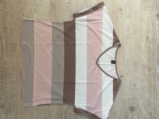Gestreepte luchtige top t shirt maat L