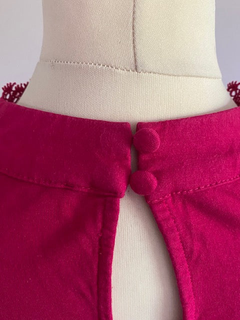 Morgan de Toi top choker/kant halslijn fuchsia / framboos maat XS