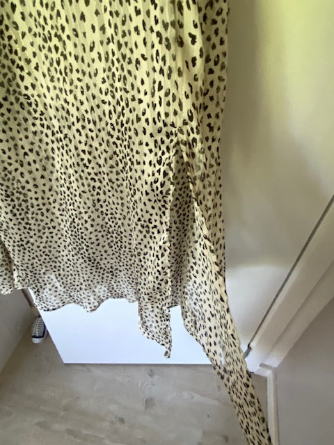 Morgan de Toi maxi jurk  tijgerprint met hartjes maat 36 S met onderjurk