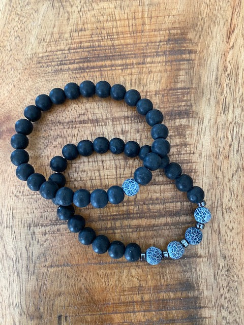 Stoere kralen armbanden set