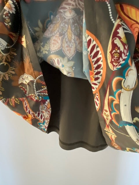 K Design jurk maat XXL met kleurrijke barok en paisleyprint
