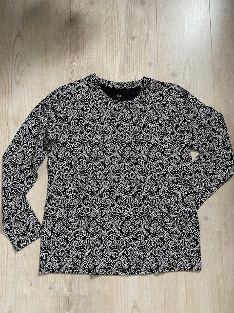 Longsleeve zwart/wit