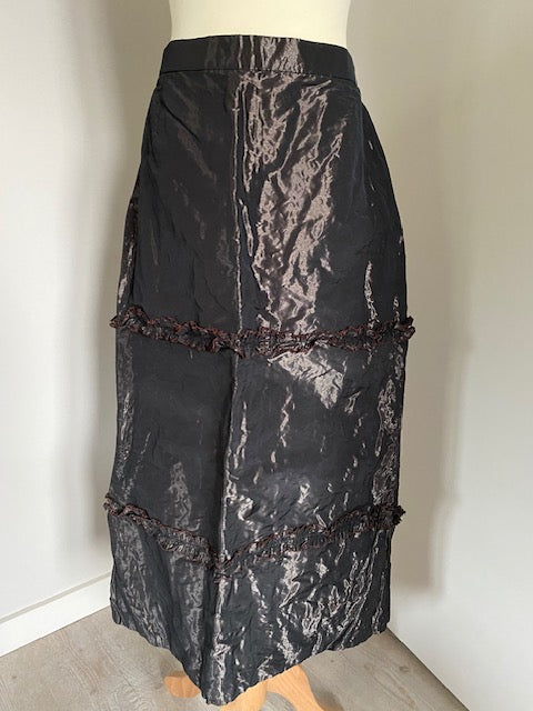 Suitekleding strapless top korset en rok met ruches maat 36 S