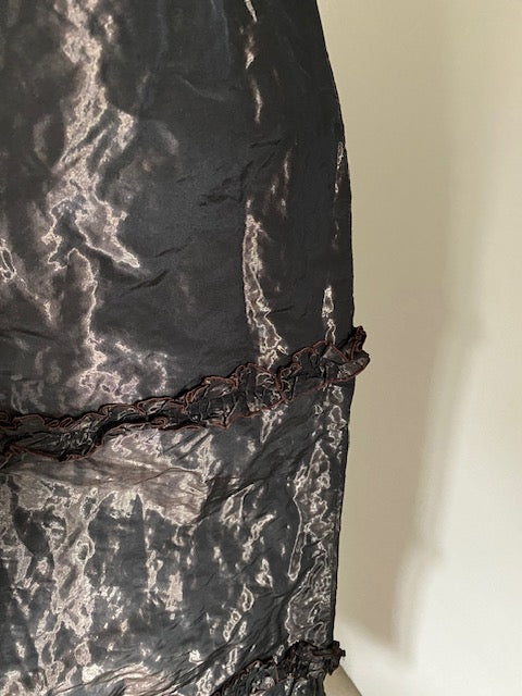 Suitekleding strapless top korset en rok met ruches maat 36 S