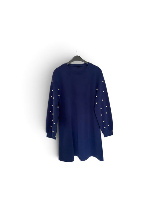 Donkerblauwe jurk maat L